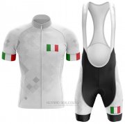 2020 Fahrradbekleidung Italien Wei Trikot Kurzarm und Tragerhose (2)